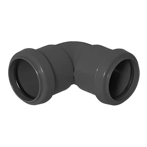 FloPlast Black Pushfit Waste Pipe Knuckle 32mm On Demand Supplies