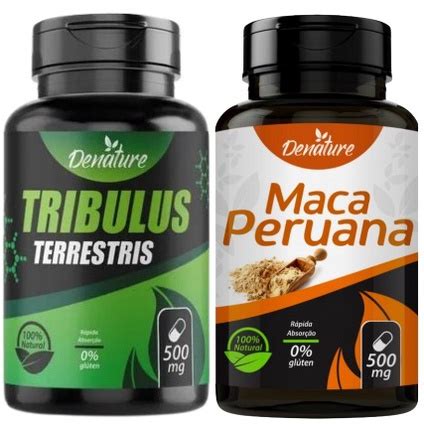 Kit Tribulus 60 Caps Maca Peruana 60 Caps Denature Original