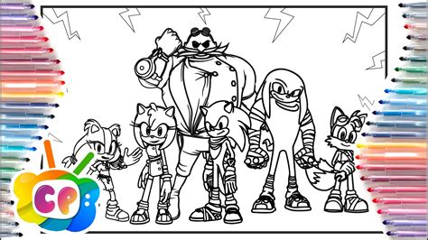 Sonic Boom All Characters Coloring Page Sonic Boom Elektronomia