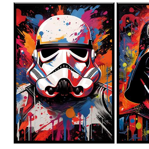 Star Wars Graffiti Art Set of 6, Star Wars Prints, Stars Wars Posters ...