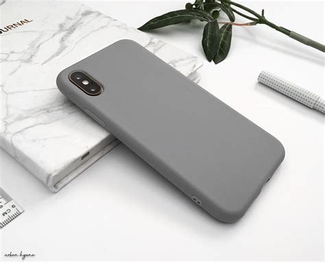 Grey Silicone Iphone Case Iphone 11 Pro Case Iphone 11 Pro Max Etsy