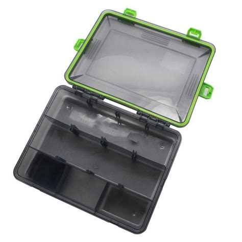 Portable Fishing Box Waterproof Bait Lure Hook Box Fishing Tool Green