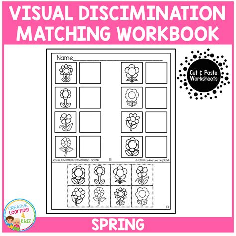 Visual Discrimination Matching Workbook Spring ~digital Download~