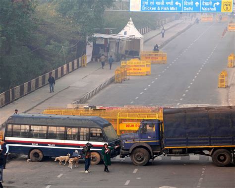 Farmers March Traffic Restrictions In Place At Delhi Borders