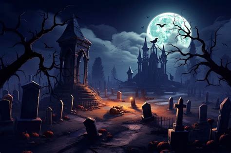 Premium Ai Image Pumpkin And Scary House Fantastic Halloween Backgrounds