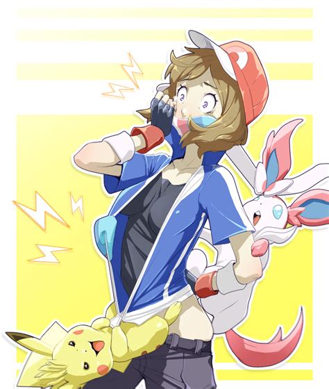 Pikachu Ash Ketchum Serena And Sylveon Pokemon And 2 More Drawn By