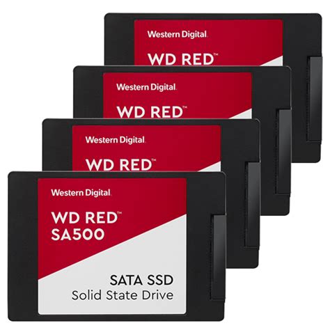 WD Red SA500 Series 1TB SATA SSD Drive Four Pack WDS100T1R0A