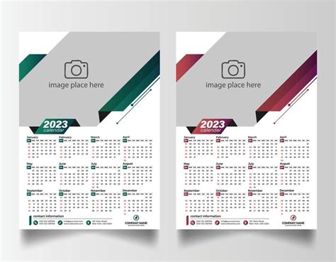 2023 Wall Calendar Design Template 14561580 Vector Art At Vecteezy