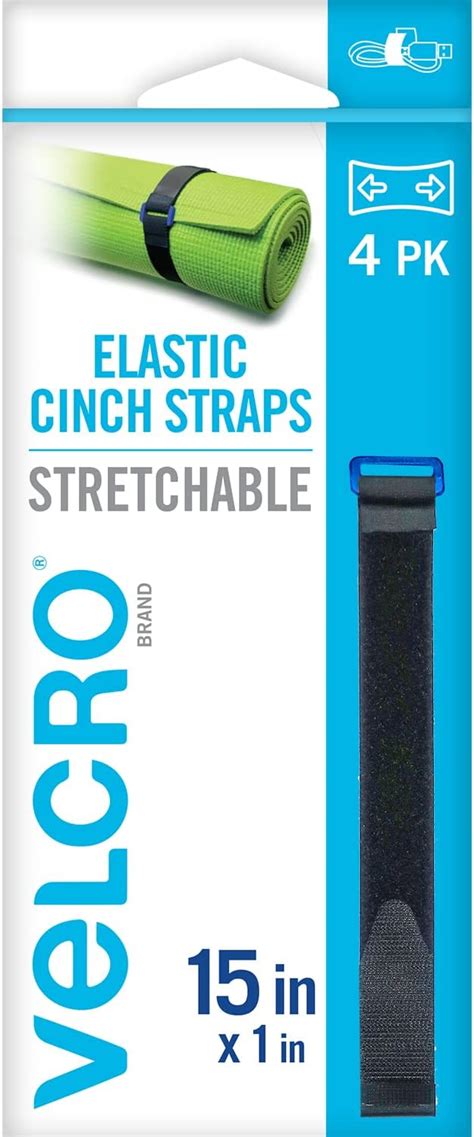 VELCRO Brand VEL 30792 AMS 15 Inch Elastic Straps 4 Pack Stretchable