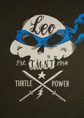 Leo Turtle Power Poster Picture Metal Print Paint By TMNT