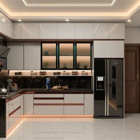 Mdf L Shape Modular Kitchen Service In New Delhi Id