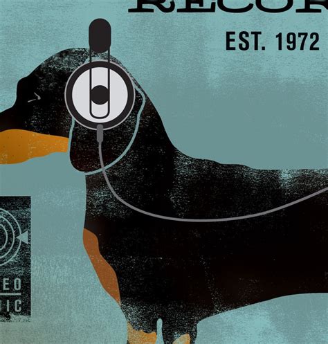 Dachshund Records Album Style Artwork On Gallery Wrapped Etsy