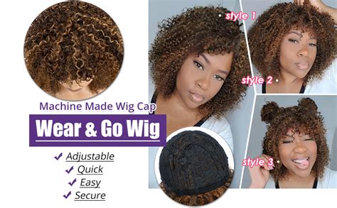 Joedir Hair 250 Density Short Kinky Curly Wig With Bangs Human Hair