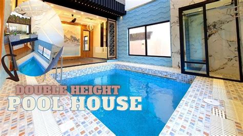 SWIMMING POOL WITH DOUBLE HEIGHT DESIGN DESIGNER HOUSE FOR SALE IN