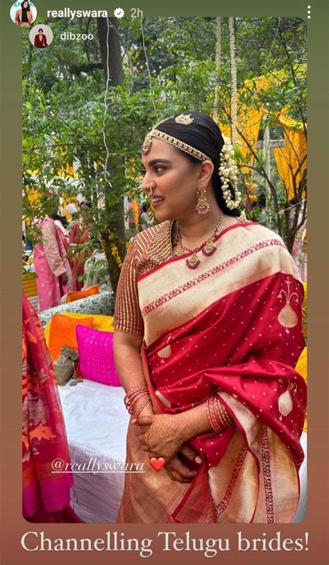 Swara Bhaskar channels her inner Telugu bride at her wedding: Pics