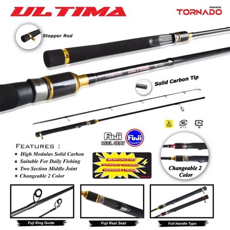 Jual Joran Pancing Tornado Ultima 150 168 180 Ring Fuji Material Carbon