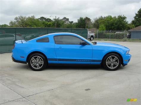 Grabber Blue 2010 Ford Mustang V6 Premium Coupe Exterior Photo 47710292