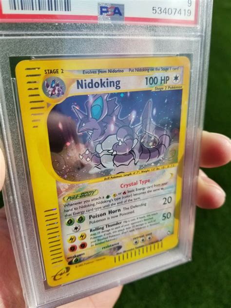 Pokemon Aquapolis Crystal Nidoking Holo PSA 9