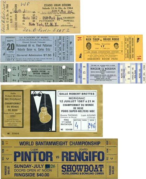 Marvelous Collection of Full Boxing Tickets, Passes & Stubs (90)