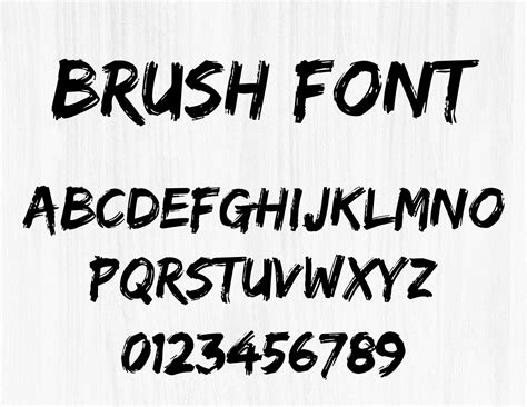 Brush Font Svg Ttf Brush Alphabet Svg Instant Download 47 Off