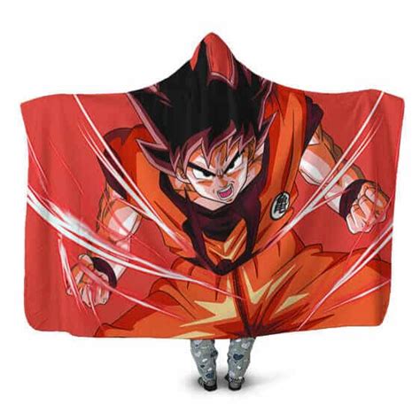 Dragon Ball Z Epic Goku Release Of Kaioken Hooded Blanket