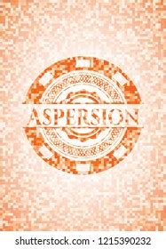 Aspersion Abstract Orange Mosaic Emblem Stock Vector Royalty Free