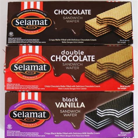 Jual Selamat WAFER 198 Gram Wafer Sandwich Chocolate - chocolate 145g ...