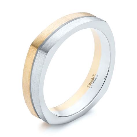 Custom Two Tone Men S Wedding Band Seattle Bellevue Joseph