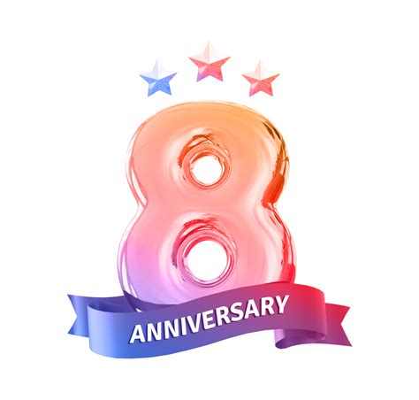 número de aniversario de 8 años 11296966 PNG