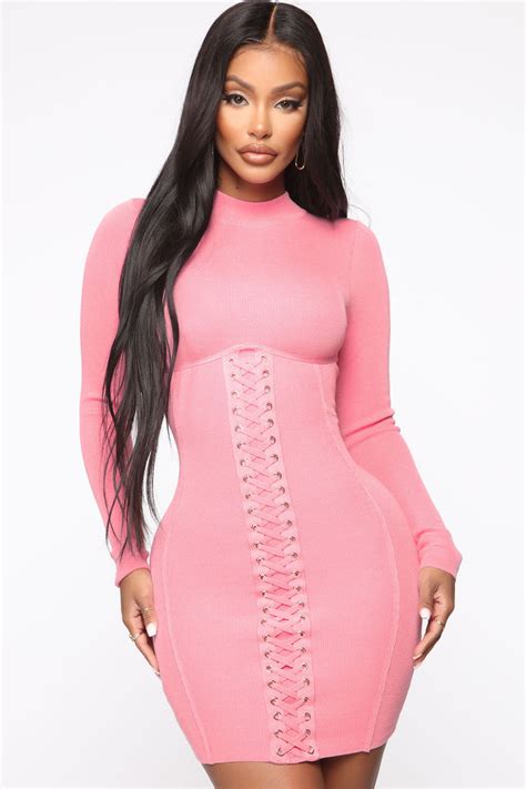 Setting The Tone Mini Dress Pink Fashion Nova Dresses Fashion Nova