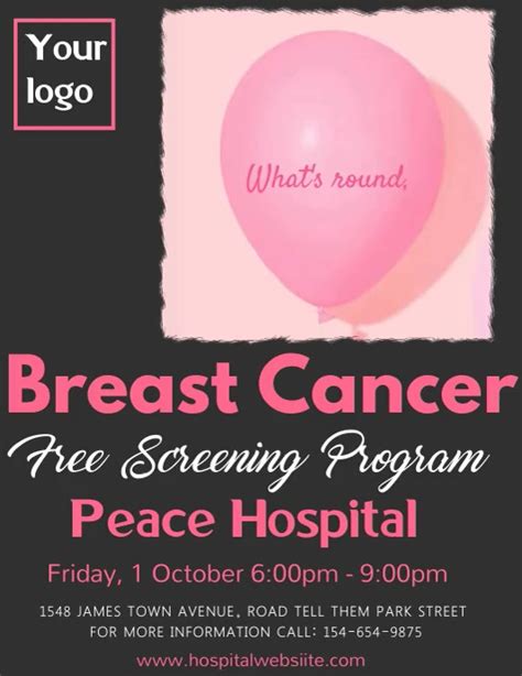 Breast Cancer Screening Program Template Postermywall