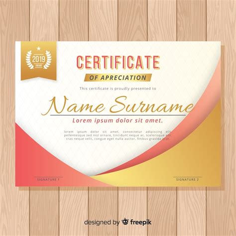 Plantilla De Diploma Vector Gratis