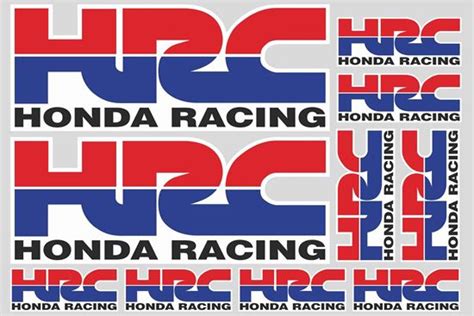 Zen Graphics Hrc Honda Racing Track And Street Race Sponsor Sticker Sheet