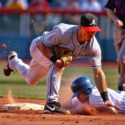 A Baseball Player Sliding Into A Base With The Letter A On His Jersey