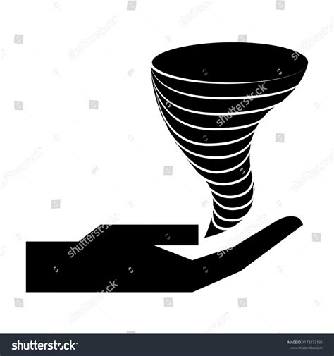 Hand Twister Silhouette Isolated Icon Stock Vector Royalty Free