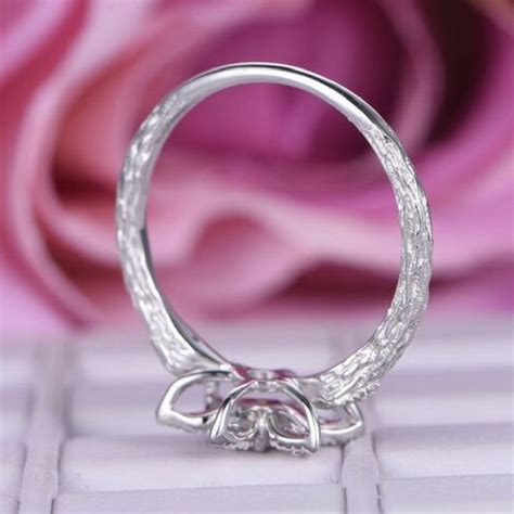 Floral Engagement Rings Crafted With 925 Sterling Silver At Online Sale