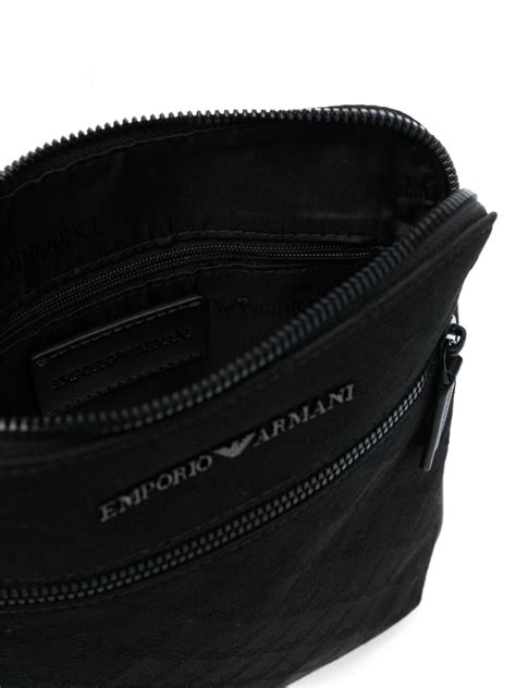 Emporio Armani Logo Jacquard Messenger Bag Farfetch