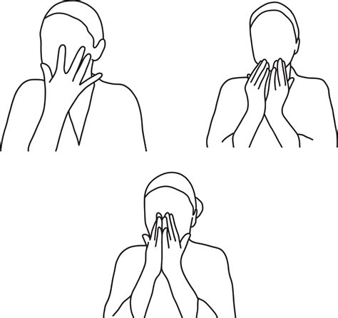 Set Of Woman Face Massage Vector Illustration 3072851 Vector Art At