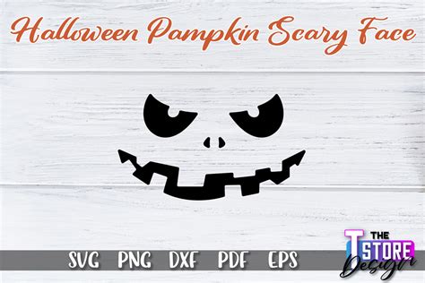 Halloween Pumpkin Scary Face SVG | Scary Graphic by The T Store Design ...