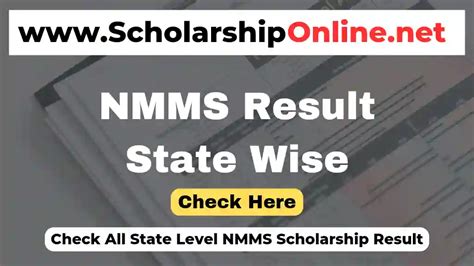 Nmms Result 2024 Check All State Level Nmms Result