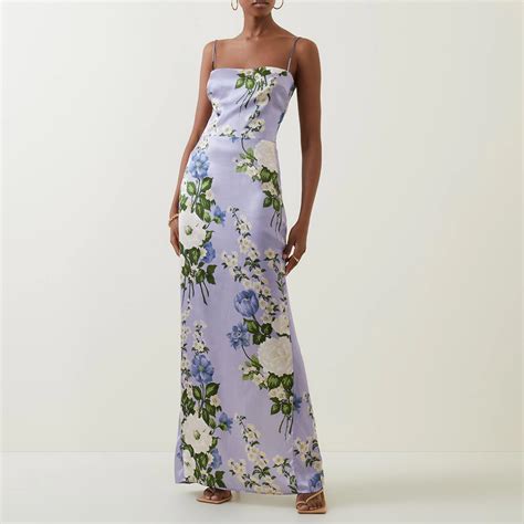 Reformation Frankie Floral Silk Dress