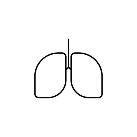 Organ Lungs Line Vector Icon Illustration Vector Art At Vecteezy