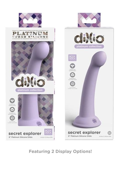 Pipedream Dillio Platinum Secret Explorer 6 purple silikonové dildo
