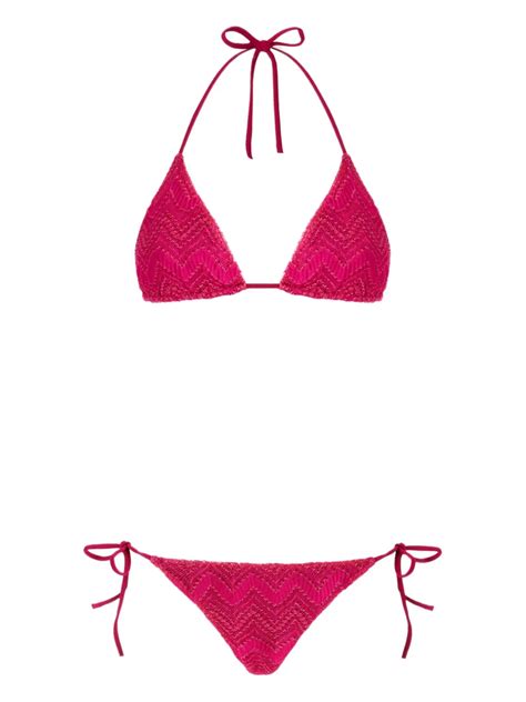 Missoni Zigzag Knit Bikini Set In Purple ModeSens