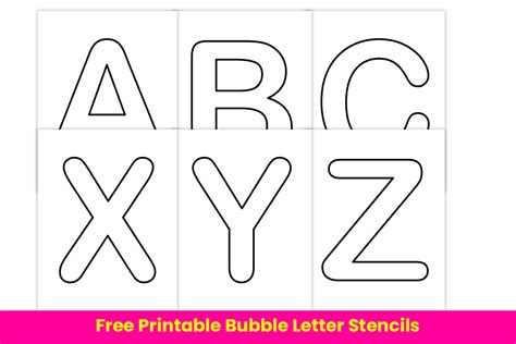Free printable bubble letter stencils