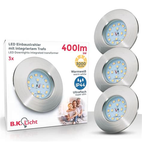 Led Einbaustrahler Bad Einbauleuchte Er Set Ultra Flach W Ip