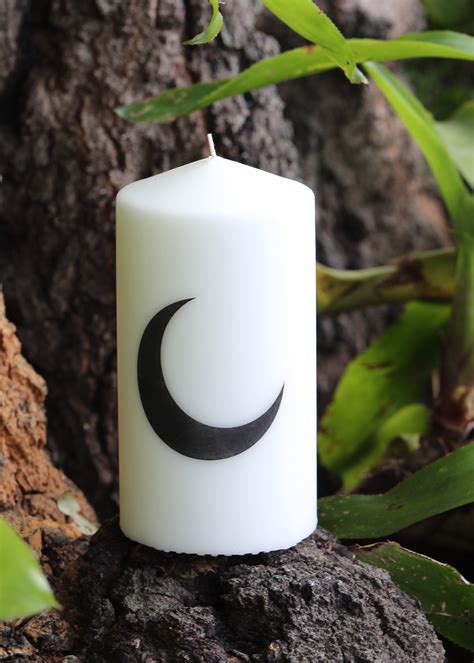 Altar Candle Crescent Moon Etsy