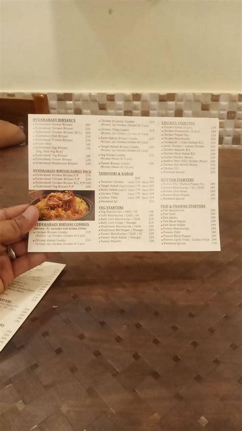 Menu At Hyderabad Biryani House Bengaluru 8