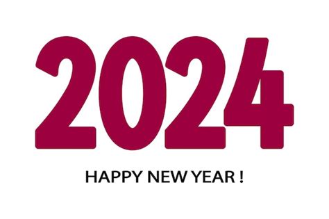 Nummer 2024 Op Een Witte Achtergrond 2024 Logo Tekstontwerp