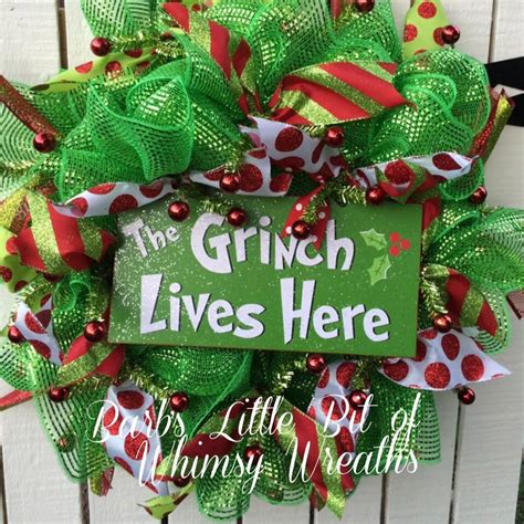 Merry Grinchmas Grinch Wreath Christmas Wreath Grinch Lives Here